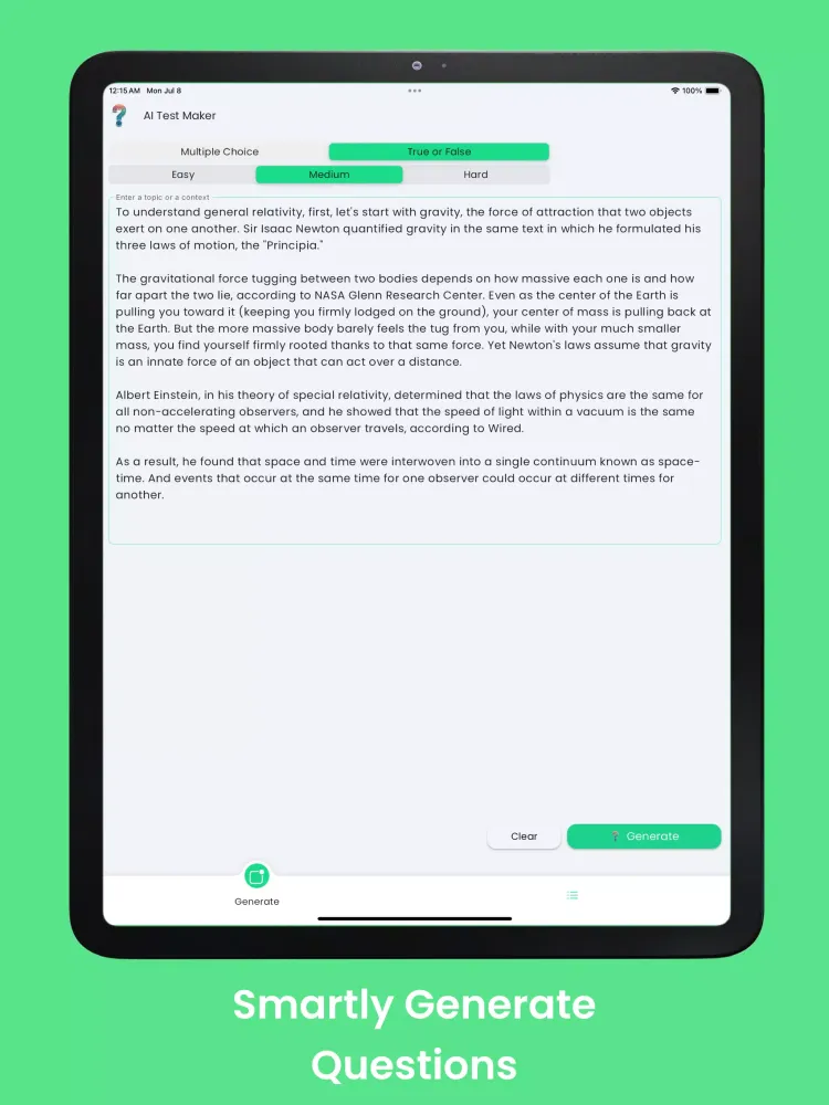 Zrzuty ekranu Quiz Maker Ai: Quizzes Creator
