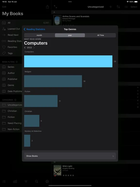 Tangkapan layar BookBuddy: My Library Manager iPad 