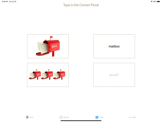 Capturas de tela do Build Plural Words iPad 