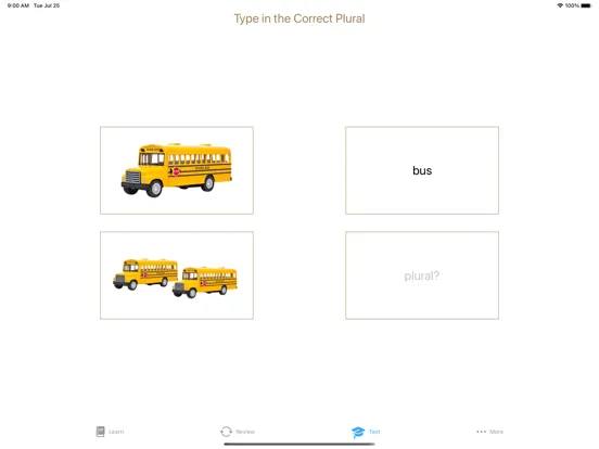 Capturas de tela do Build Plural Words iPad 