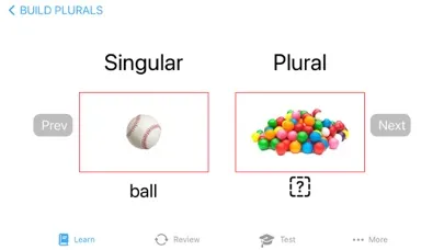 Capturas de tela do Build Plural Words