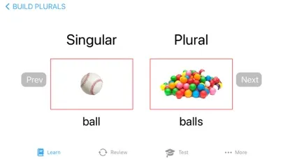 Capturas de tela do Build Plural Words