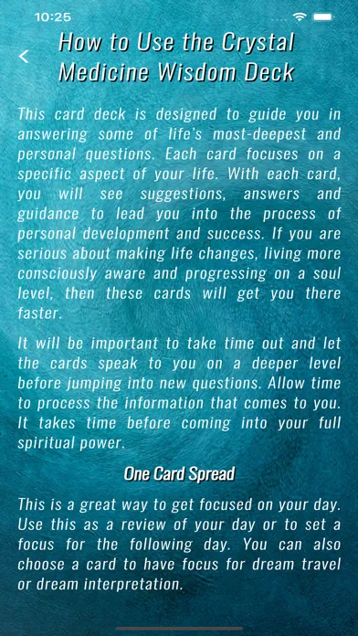 Captures d'écran de Crystal Medicine Wisdom-Oracle