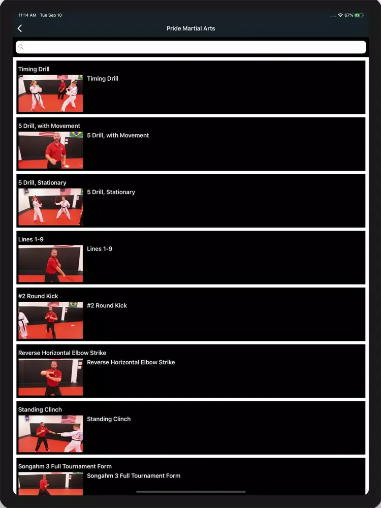 Johnson's Pride Martial Arts iPad  Screenshots