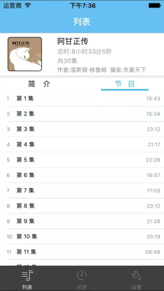 Скриншоты 阿甘正传-有声小说