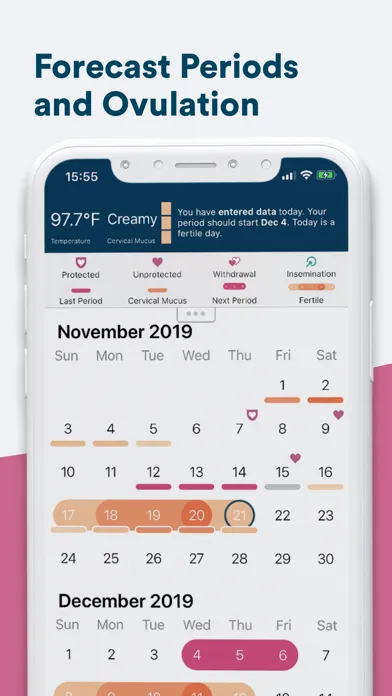 Capturas de tela do Kindara: Fertility Tracker