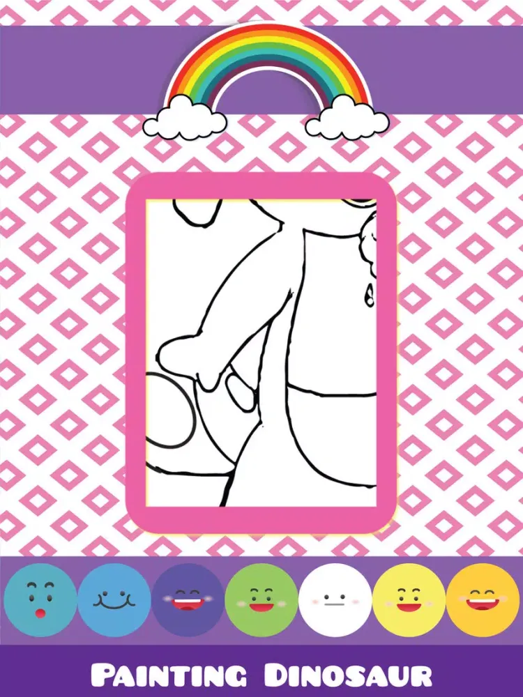 Jurassic Life Dinosaur Day Coloring Pages Barney Edition iPad 应用截图
