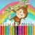 Monkey Coloring For Kids learning First Edition