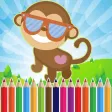 Monkey Coloring For Kids learning Second Edition
