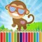 Monkey Coloring For Kids learning Second Edition