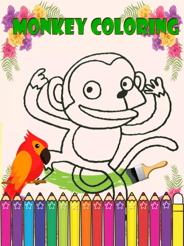 Скриншоты Monkey Coloring For Kids learning Second Edition iPad 