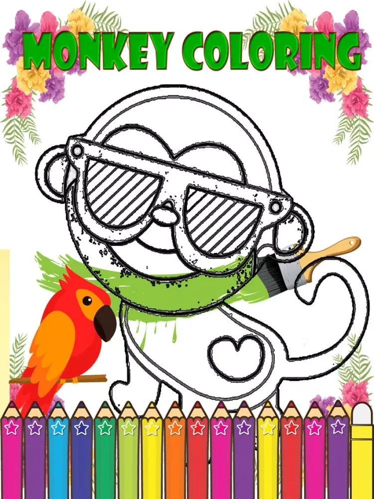 Скриншоты Monkey Coloring For Kids learning Second Edition iPad 