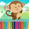 Monkey Coloring For Kids learning Fourth Edition