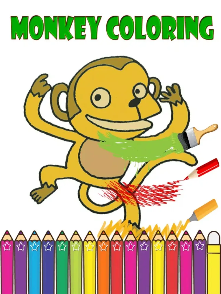 Captures d'écran de Monkey Coloring For Kids learning Fourth Edition iPad 