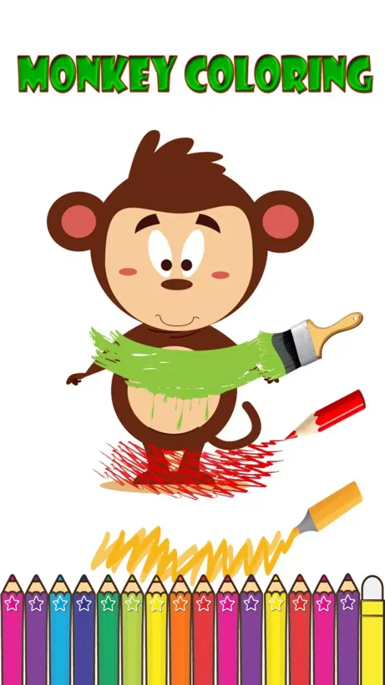 Captures d'écran de Monkey Coloring For Kids learning Fourth Edition