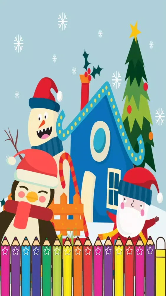 Tangkapan layar Christmas Coloring for kid Holiday Games