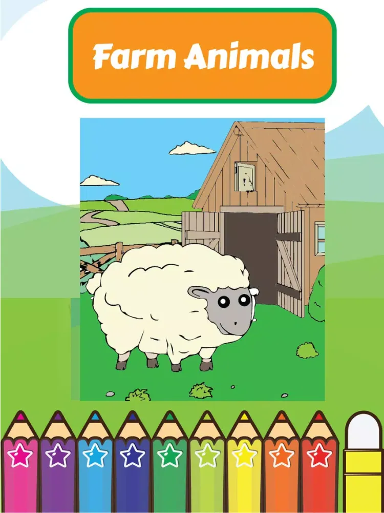 Coloring My Cute Farm Animals for Preschool boy and girl iPad 应用截图
