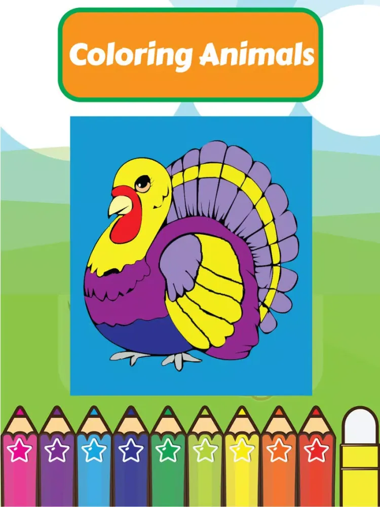 Coloring My Cute Farm Animals for Preschool boy and girl iPad 应用截图