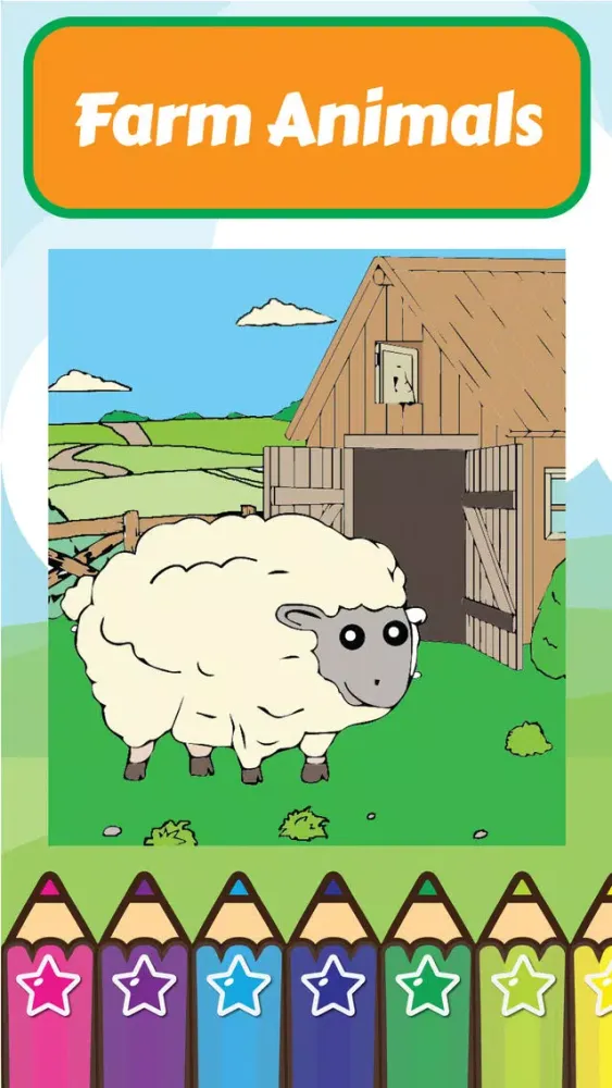 Coloring My Cute Farm Animals for Preschool boy and girl应用截图