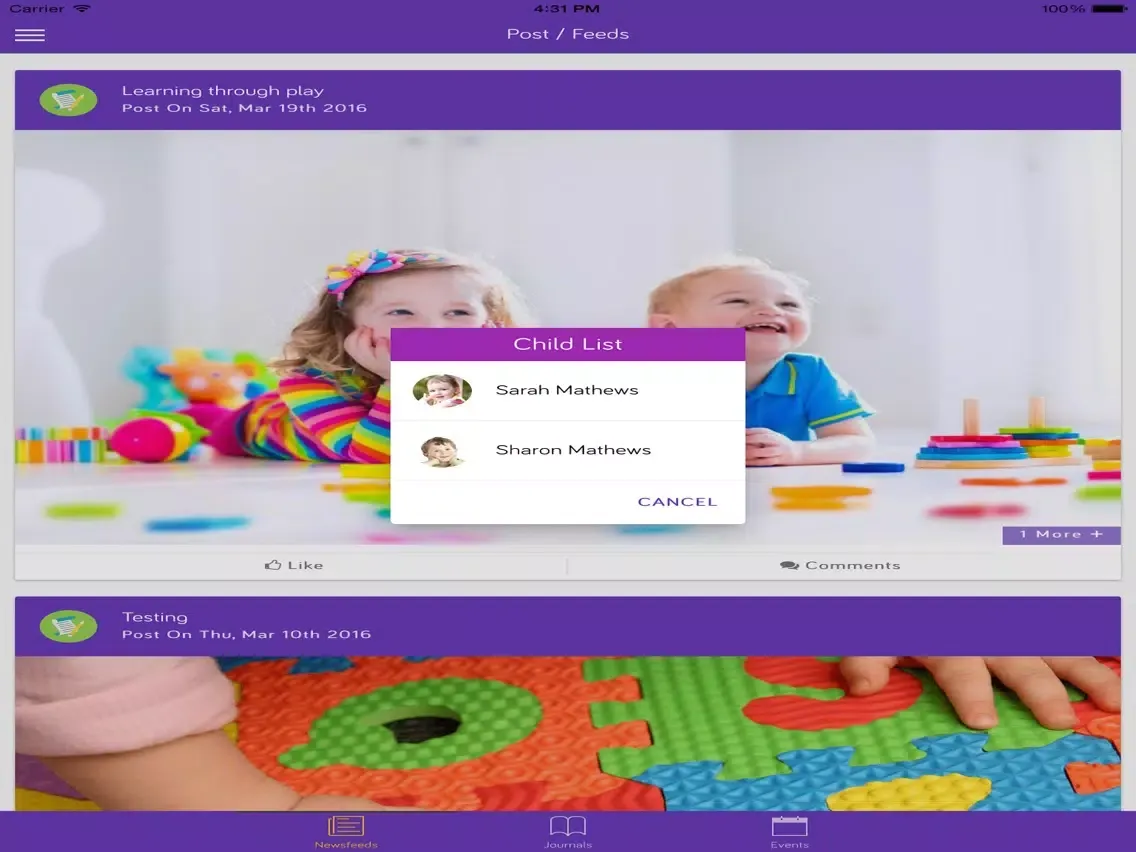 Ảnh chụp màn hình của PLS kinderm8 iPad 
