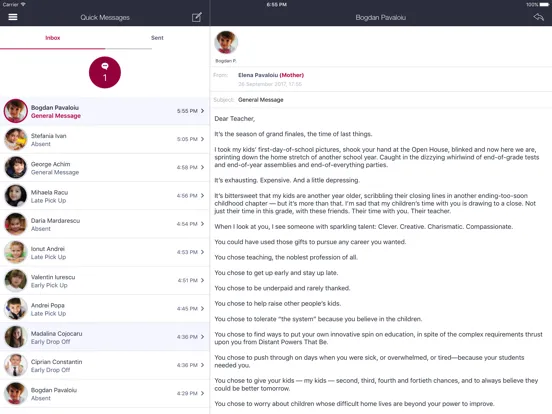 Скриншоты Kinderpedia Teacher & Educator iPad 
