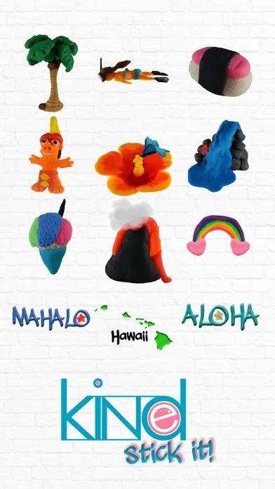 Tangkapan skrin Aloha Hawaii Stickers