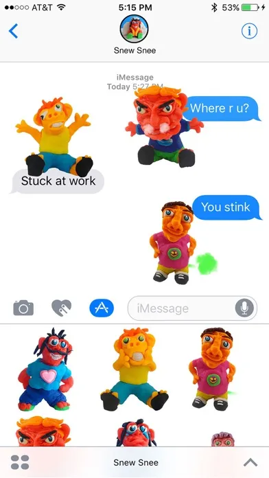 Capturas de tela do Snew Snee Stickers