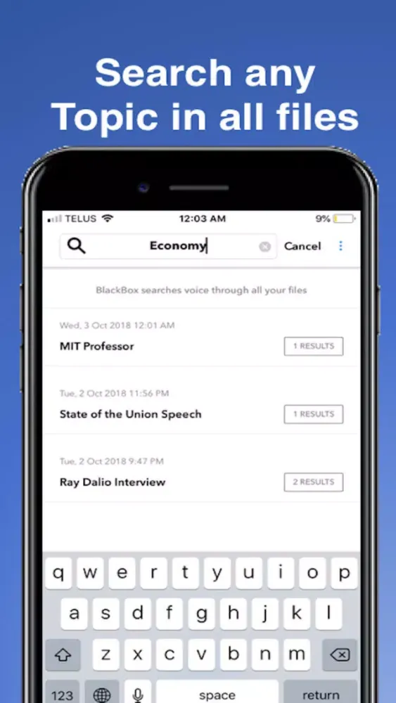 Tangkapan skrin Blackbox.ai Transcribe Smart