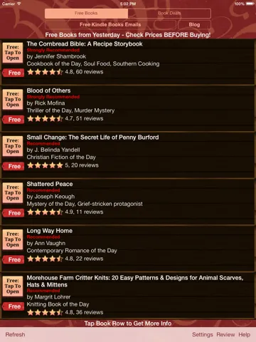Free Books & Deals for Kindle iPad Screenshots