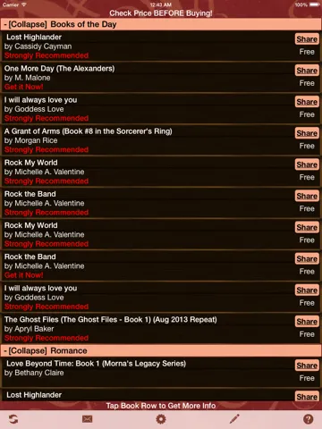 Free Books for Kindle iPad Screenshots