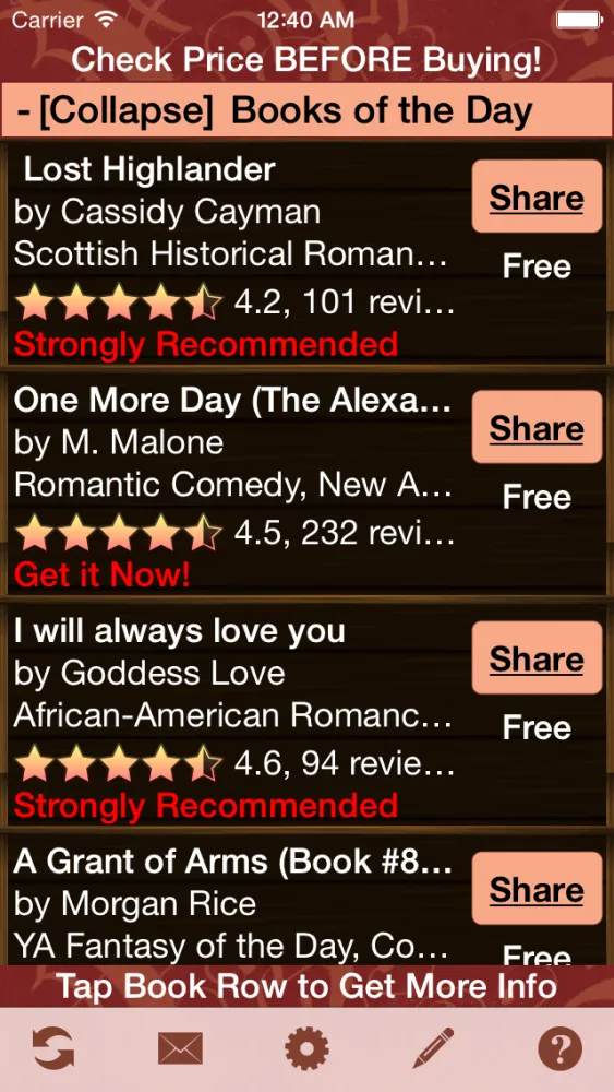 Free Books for Kindle Screenshots