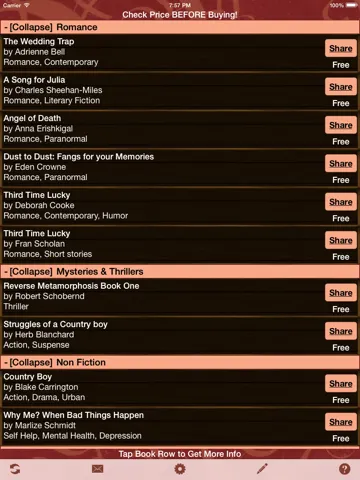 Tangkapan layar Free Books for Kobo iPad 