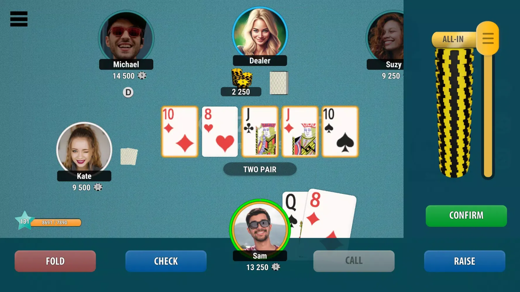 Kindza Poker Ekran Görüntüleri
