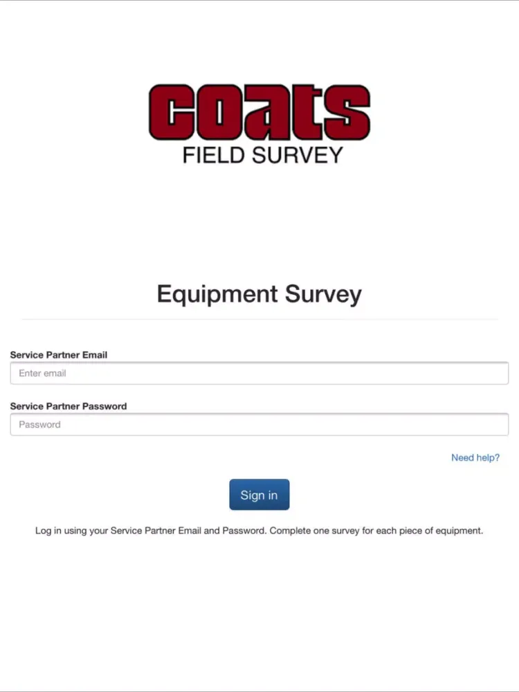 Capturas de tela do Coats Survey iPad 
