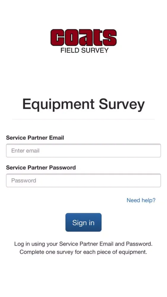Capturas de tela do Coats Survey