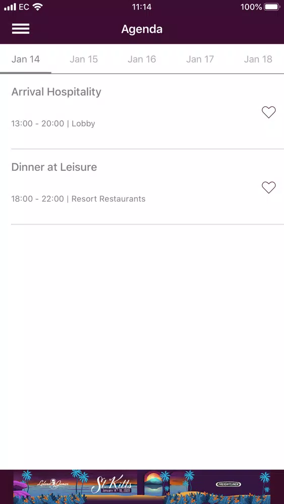 Zrzuty ekranu Leland James Event 2020