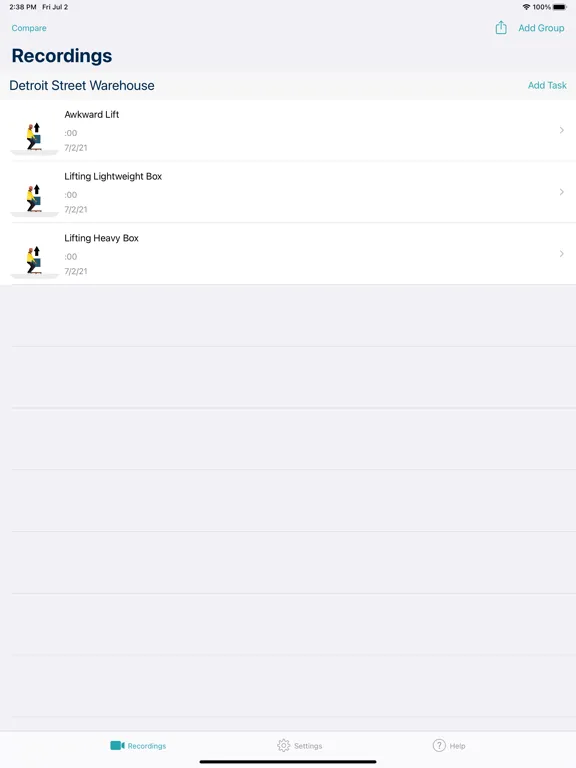 Capturas de tela do Liberty Mutual ErgoValuator™ iPad 