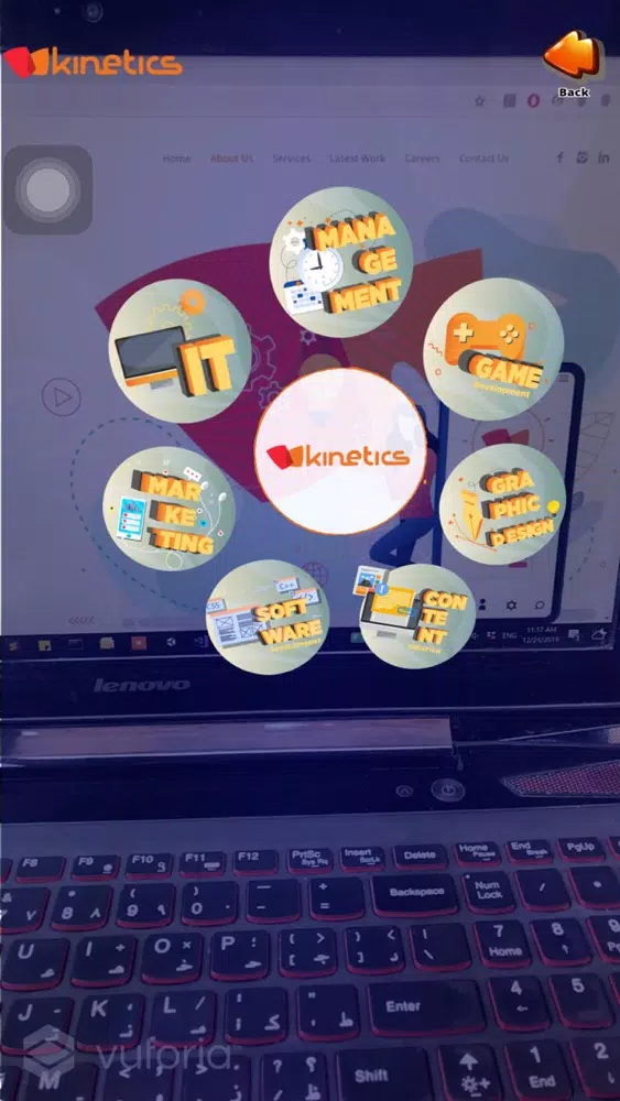 Zrzuty ekranu Kinetics AR
