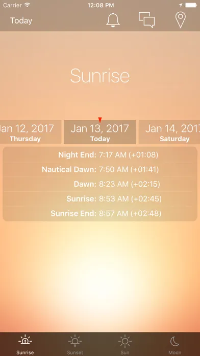 Ảnh chụp màn hình của Sunrise Sunset Info
