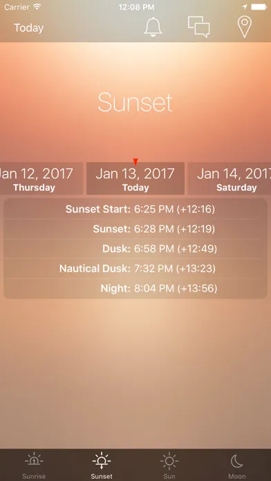 Ảnh chụp màn hình của Sunrise Sunset Info
