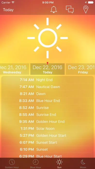 Ảnh chụp màn hình của Sunrise Sunset Info