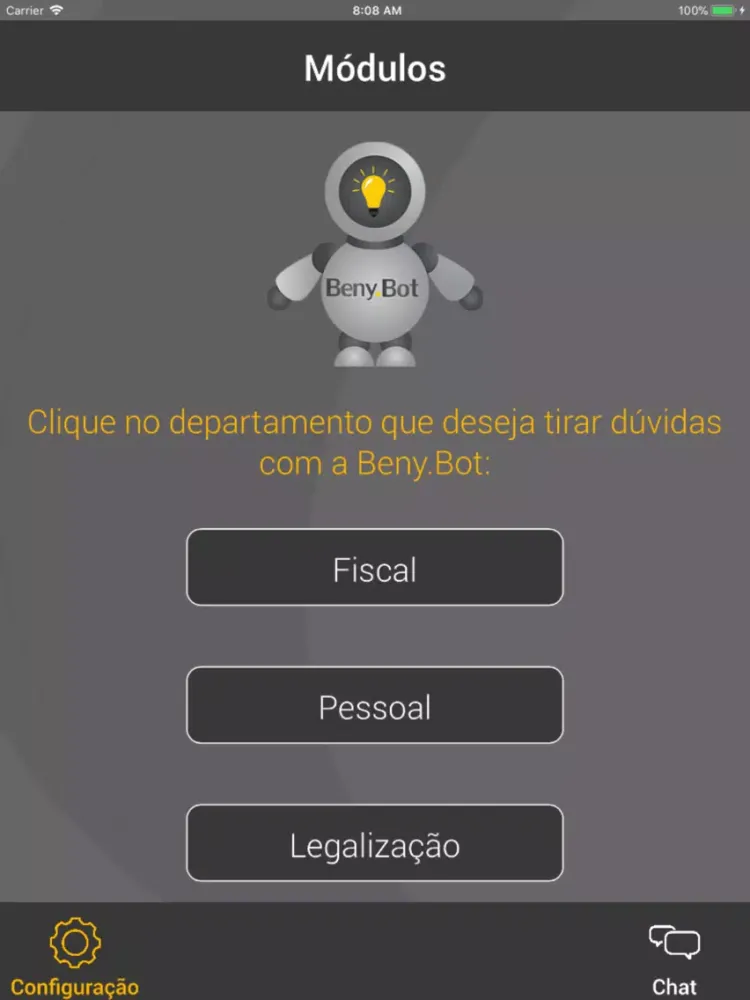 Capturas de tela do IAT Consulting iPad 