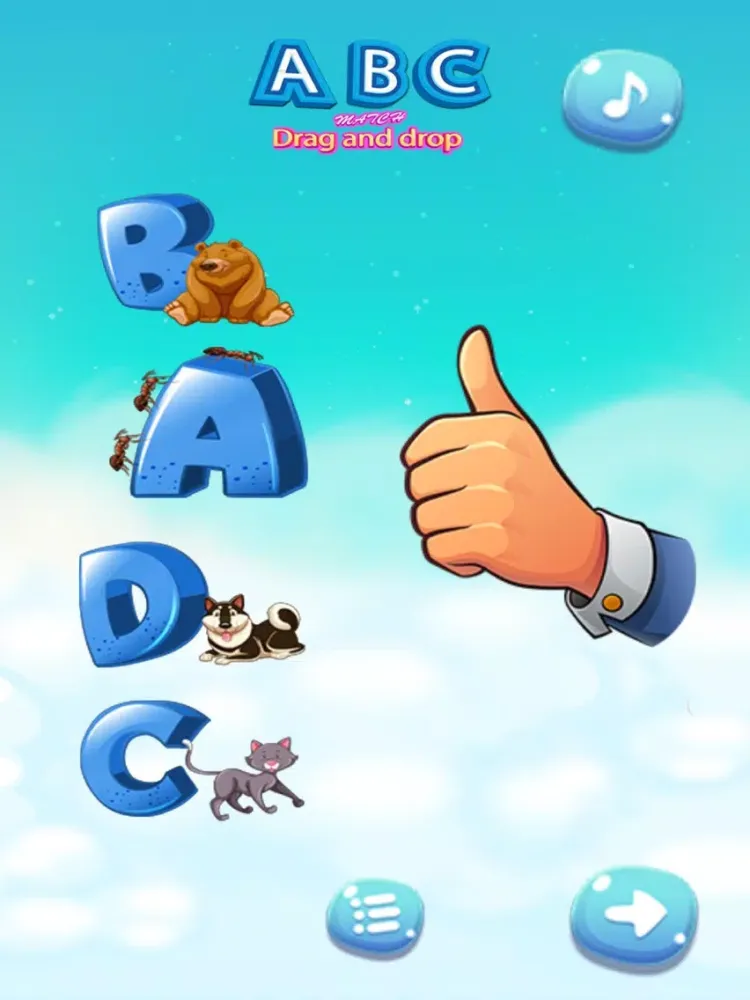Tangkapan skrin ABC MATCH Drag and drop iPad 
