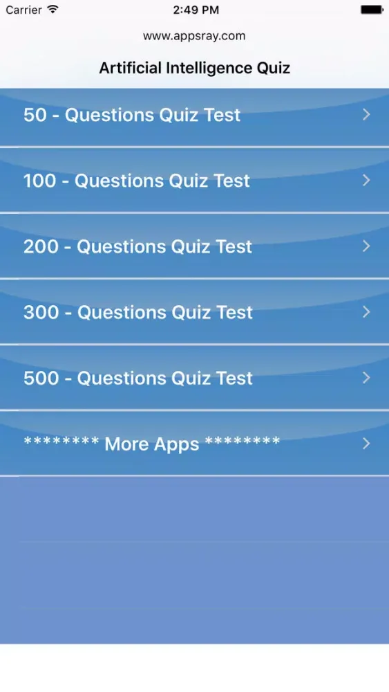 Скриншоты Artificial Intelligence Quiz Pro