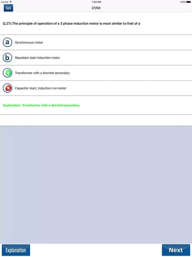 Electrical Engineering Test iPad  Screenshots