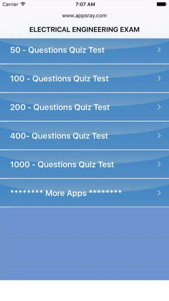 Electrical Engineering Test Screenshots