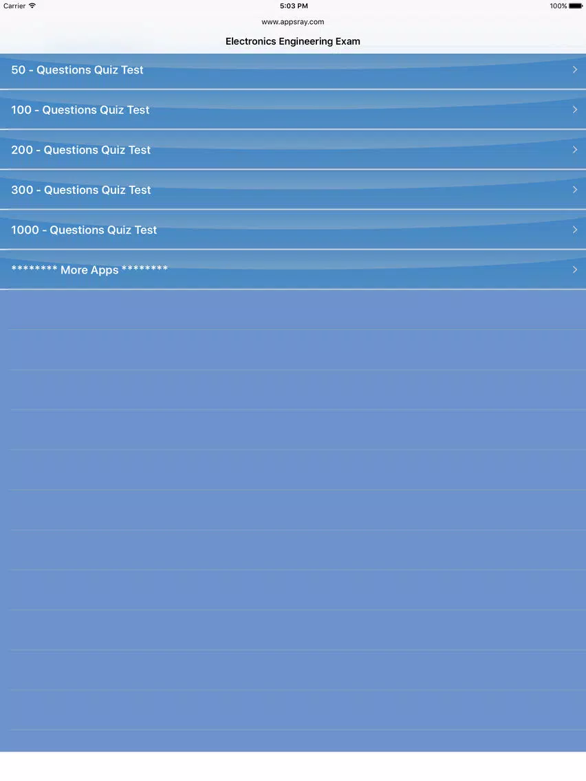 Screenshot di Electronics Engineering Test iPad 