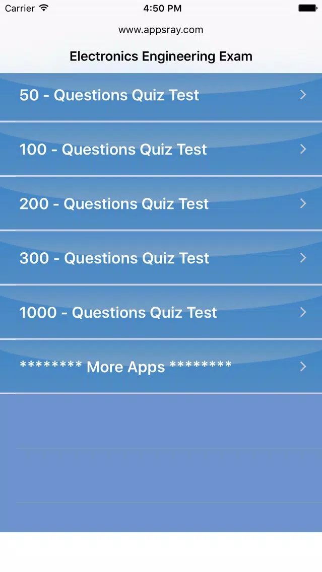 Screenshot di Electronics Engineering Test
