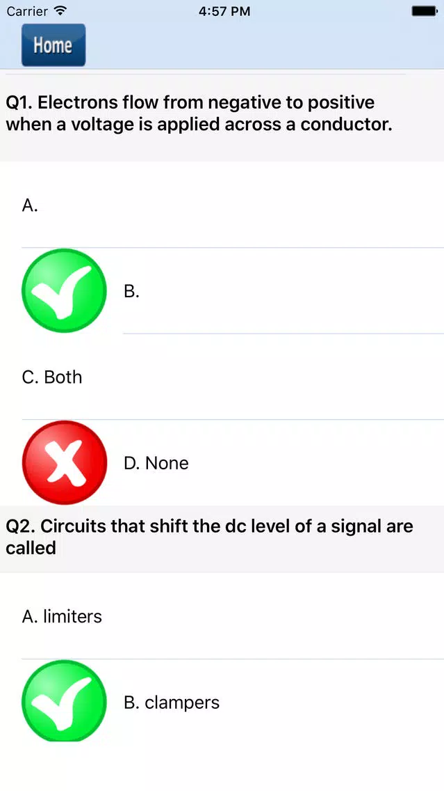 Screenshot di Electronics Engineering Test