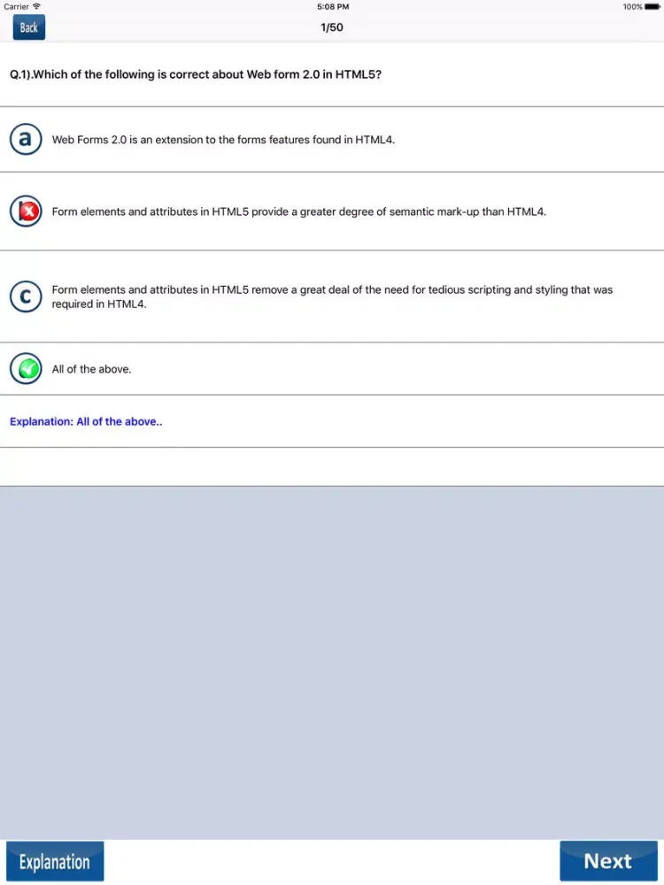 Questions for HTML iPad 应用截图